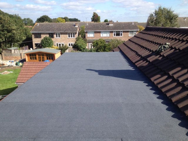 image of a new felt flat roof